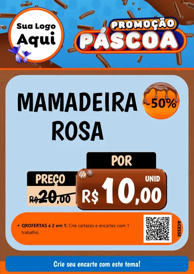Modelo de Cartaz para Cartaz A4 Vertical com o tema Promoção Páscoa para Bebês