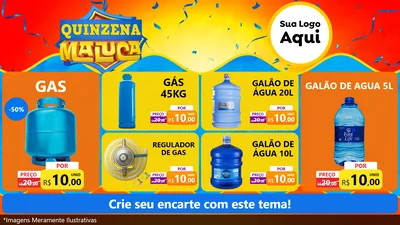 Modelo de TV para TV Horizontal com o tema Quinzena Maluca para Água e gás