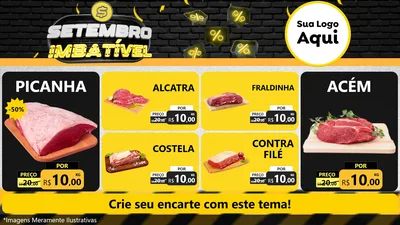 Modelo de TV para TV Horizontal com o tema Setembro Imbatível para Açougue