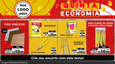 Modelo de TV para TV Horizontal com o tema Quinta da Economia para Material para Construção