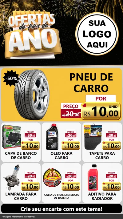 Modelo de Rede Social para Stories com o tema Ofertas de Fim de Ano para Auto peças