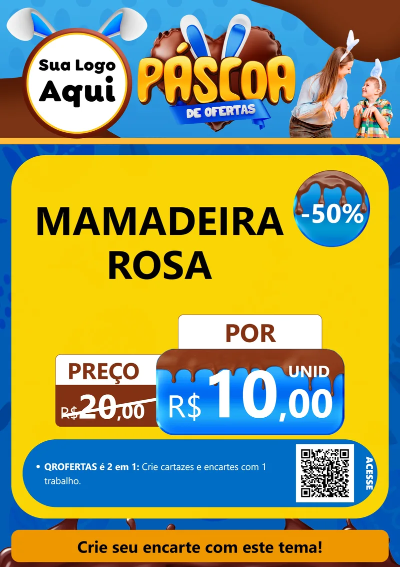 Modelo de Cartaz para Cartaz A4 Vertical com o tema Páscoa de Ofertas para Bebês