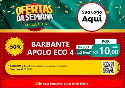 Modelo de Cartaz para Cartaz A4 Horizontal com o tema Ofertas da Semana Farroupilha para Armarinho e Aviamentos