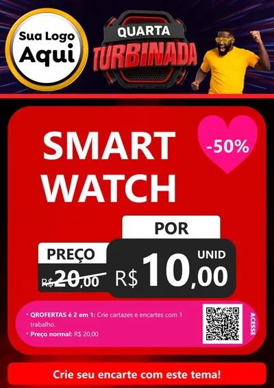 Modelo de Cartaz para Cartaz A4 Vertical com o tema Quarta Turbinada para Informática
