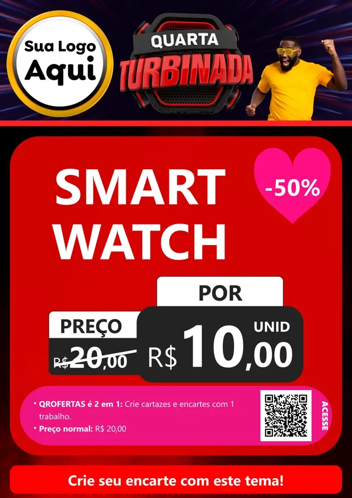 Modelo de Cartaz para Cartaz A4 Vertical com o tema Quarta Turbinada para Informática