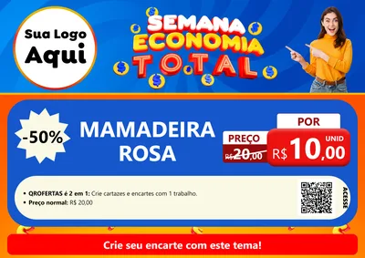 Modelo de Cartaz para Cartaz A4 Horizontal com o tema Semana Economia Total para Bebês