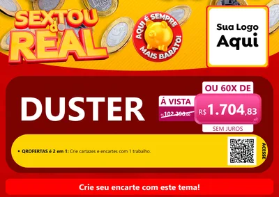 Modelo de Cartaz para Cartaz A4 Horizontal com o tema Sextou do Real para Concessionaria de Carros