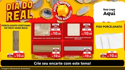 Modelo de TV para TV Horizontal com o tema Dia Do Real para Pisos e revestimentos