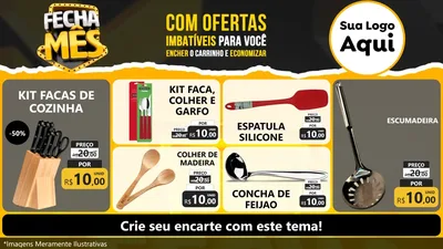Modelo de TV para TV Horizontal com o tema Fecha Mês para Utilidades Domésticas