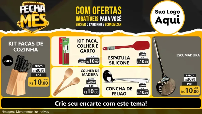 Modelo de TV para TV Horizontal com o tema Fecha Mês para Utilidades Domésticas