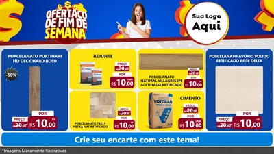 Modelo de TV para TV Horizontal com o tema Ofertaço de Fim de Semana para Pisos e revestimentos