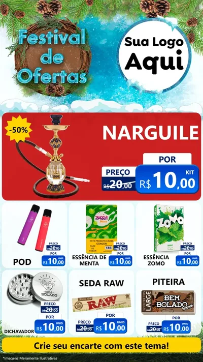 Modelo de Rede Social para Stories com o tema Festival de Ofertas - Inverno para Tabacaria