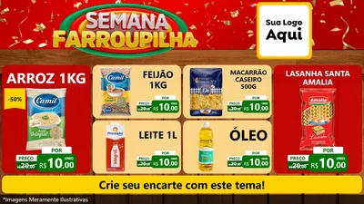 Modelo de TV para TV Horizontal com o tema Semana Farroupilha para Supermercado