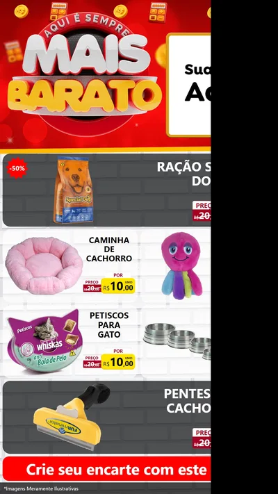 Modelo de TV para TV Vertical com o tema Mais Barato para Pet Shop