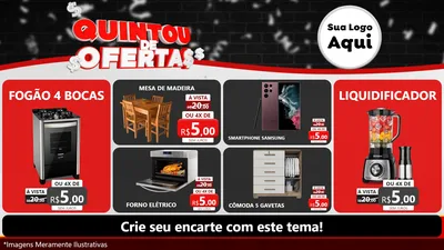 Modelo de TV para TV Horizontal com o tema Quintou de Ofertas para Móveis e Eletro