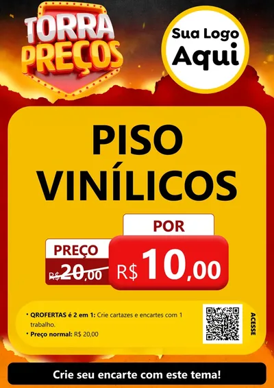 Modelo de Cartaz para Cartaz A4 Vertical com o tema Torra Preços para Material para Construção