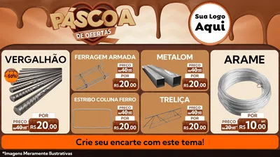 Modelo de TV para TV Horizontal com o tema Páscoa de Ofertas para Ferragens