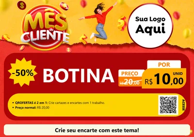 Modelo de Cartaz para Cartaz A4 Horizontal com o tema Mês do Cliente para Agropecuária