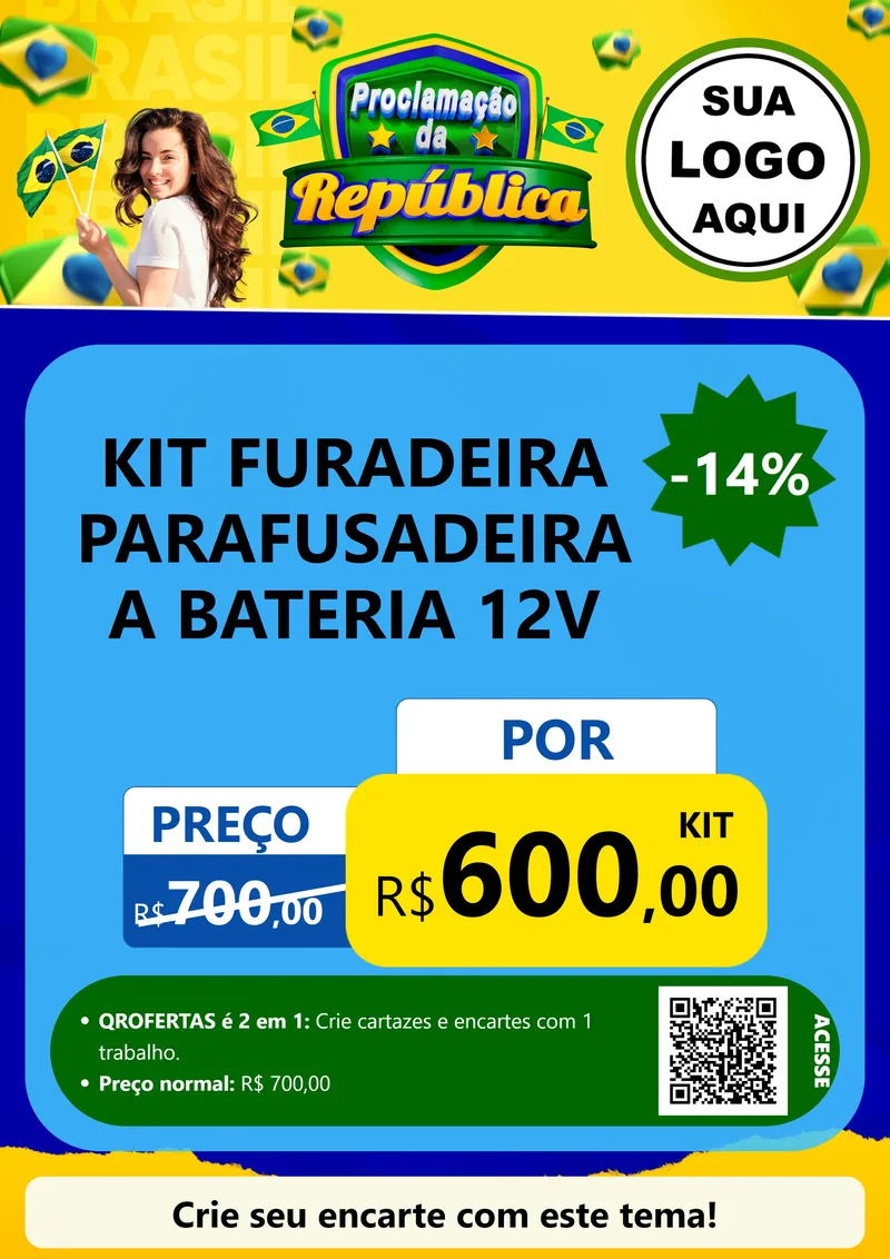 Modelo de Cartaz para Cartaz A4 Vertical com o tema Proclamação da República para Maquinas e Ferramentas