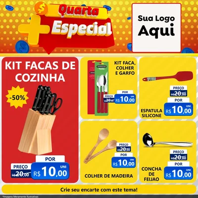 Modelo de Rede Social para Feed Facebook com o tema Quarta Mais Especial para Utilidades Domésticas