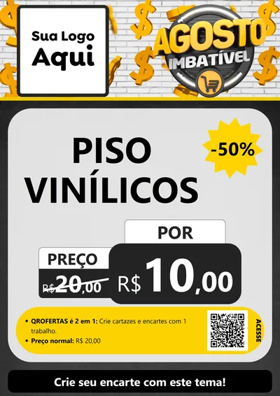 Modelo de Cartaz para Cartaz A4 Vertical com o tema Agosto imbatível para Material para Construção