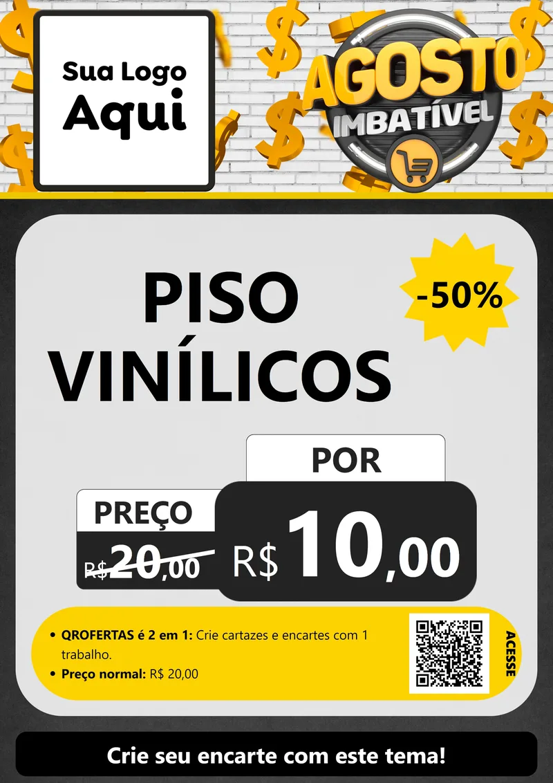 Modelo de Cartaz para Cartaz A4 Vertical com o tema Agosto imbatível para Material para Construção