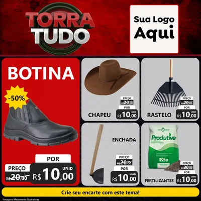 Modelo de Rede Social para Feed Facebook com o tema Torra Tudo para Agropecuária