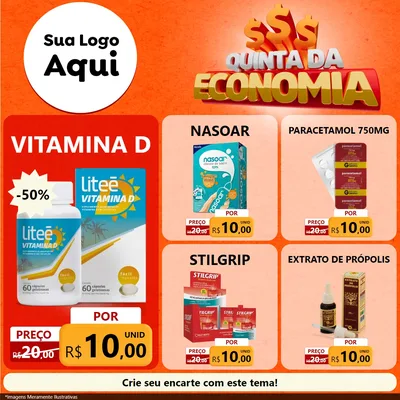 Modelo de Rede Social para Feed Facebook com o tema Quinta da Economia para Farmácia