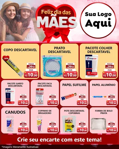 Modelo de Rede Social para Feed Instagram com o tema Feliz Dia Das Mães para Embalagens