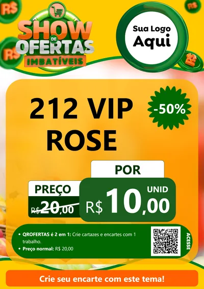Modelo de Cartaz para Cartaz A4 Vertical com o tema Show de Ofertas Imbatíveis para Perfumes