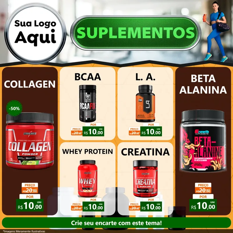 Modelo de Rede Social para Feed Facebook com o tema Suplementos para Suplementos alimentares