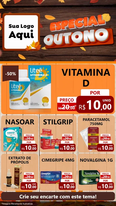 Modelo de Rede Social para Stories com o tema Especial Outono para Farmácia