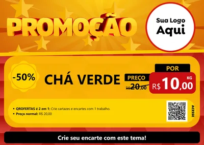Modelo de Cartaz para Cartaz A4 Horizontal com o tema Promoção para Produtos Naturais