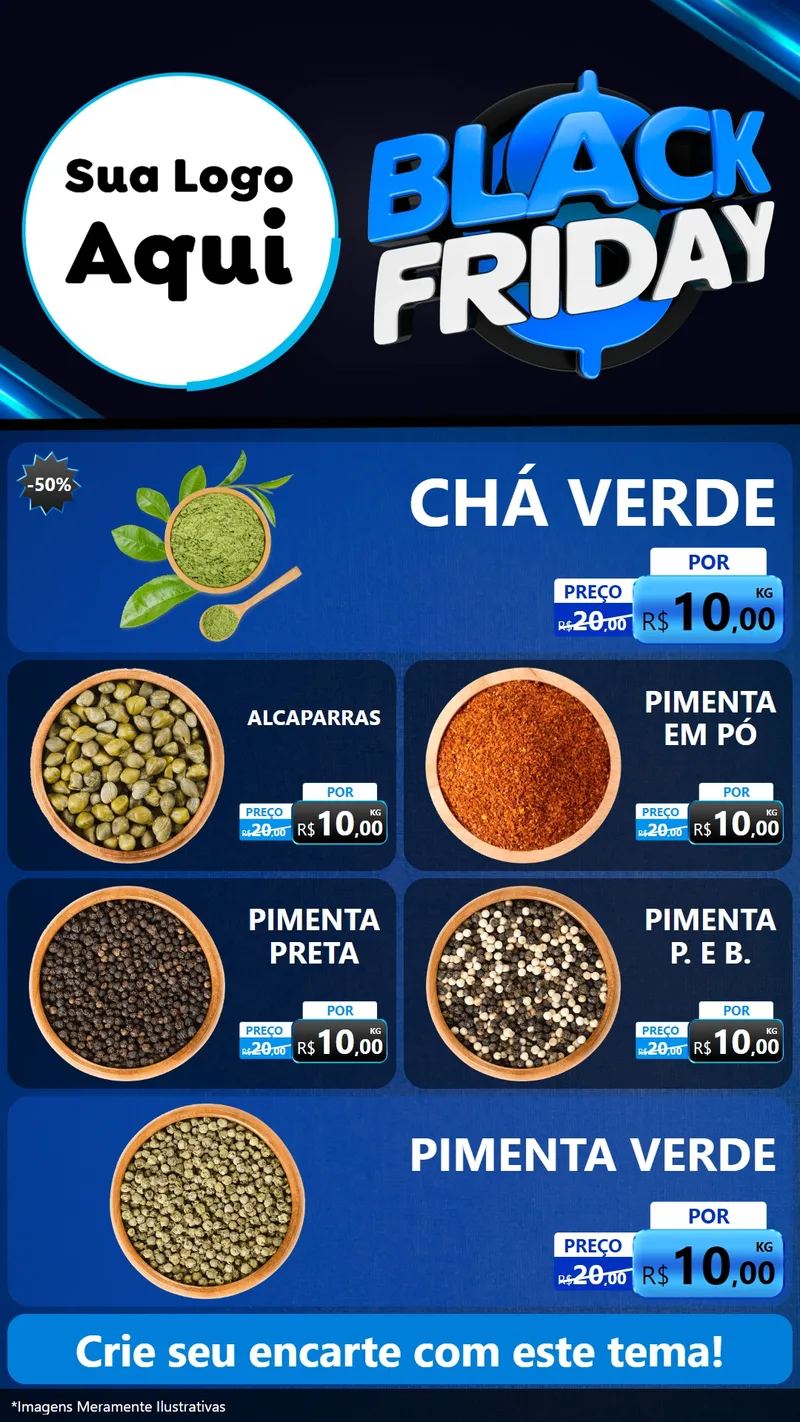 Modelo de TV para TV Vertical com o tema Black Friday para Produtos Naturais