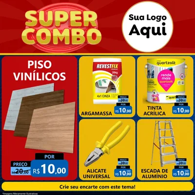 Modelo de Rede Social para Feed Facebook com o tema Super Combo para Material para Construção