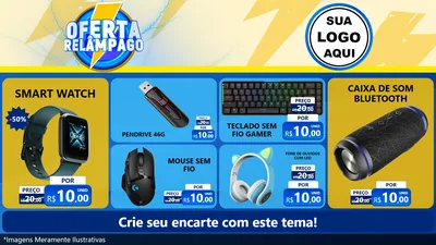 Modelo de TV para TV Horizontal com o tema Oferta Relâmpago para Informática