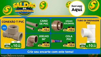 Modelo de TV para TV Horizontal com o tema Saldão da Indepêndencia para Tubos e conexões