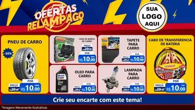 Modelo de TV para TV Horizontal com o tema Ofertas Relâmpago para Auto peças