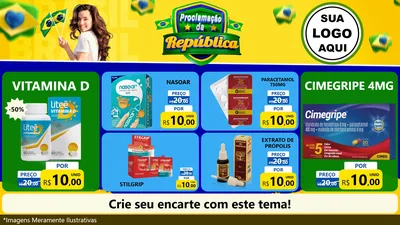 Modelo de TV para TV Horizontal com o tema Proclamação da República para Farmácia
