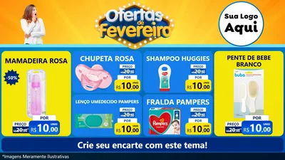 Modelo de TV para TV Horizontal com o tema Ofertas de Fevereiro para Bebês