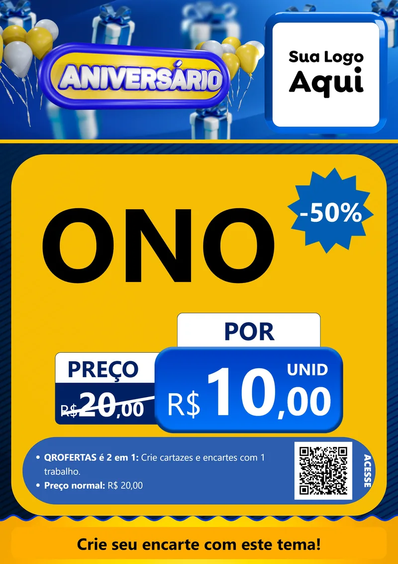 Modelo de Cartaz para Cartaz A4 Vertical com o tema Aniversário para Óticas