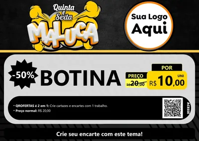 Modelo de Cartaz para Cartaz A4 Horizontal com o tema Quinta e Sexta Maluca para Agropecuária