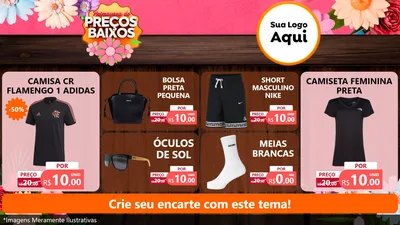 Modelo de TV para TV Horizontal com o tema Primavera de Preços Baixos para Roupas e acessórios