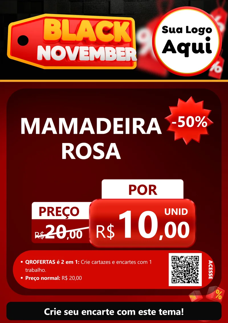 Modelo de Cartaz para Cartaz A4 Vertical com o tema Black November para Bebês