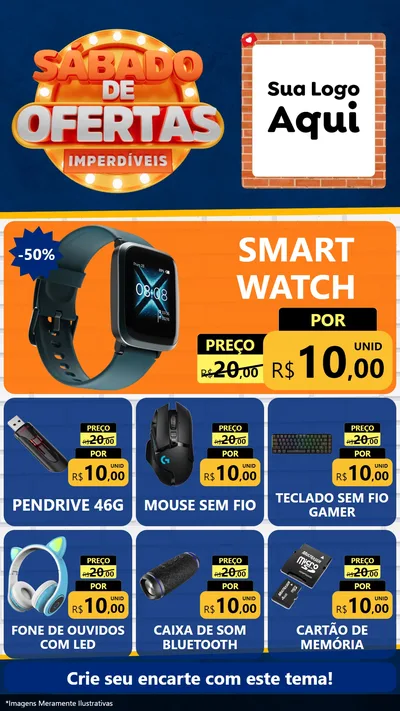 Modelo de Rede Social para Stories com o tema Sábado de Ofertas Imperdíveis para Informática