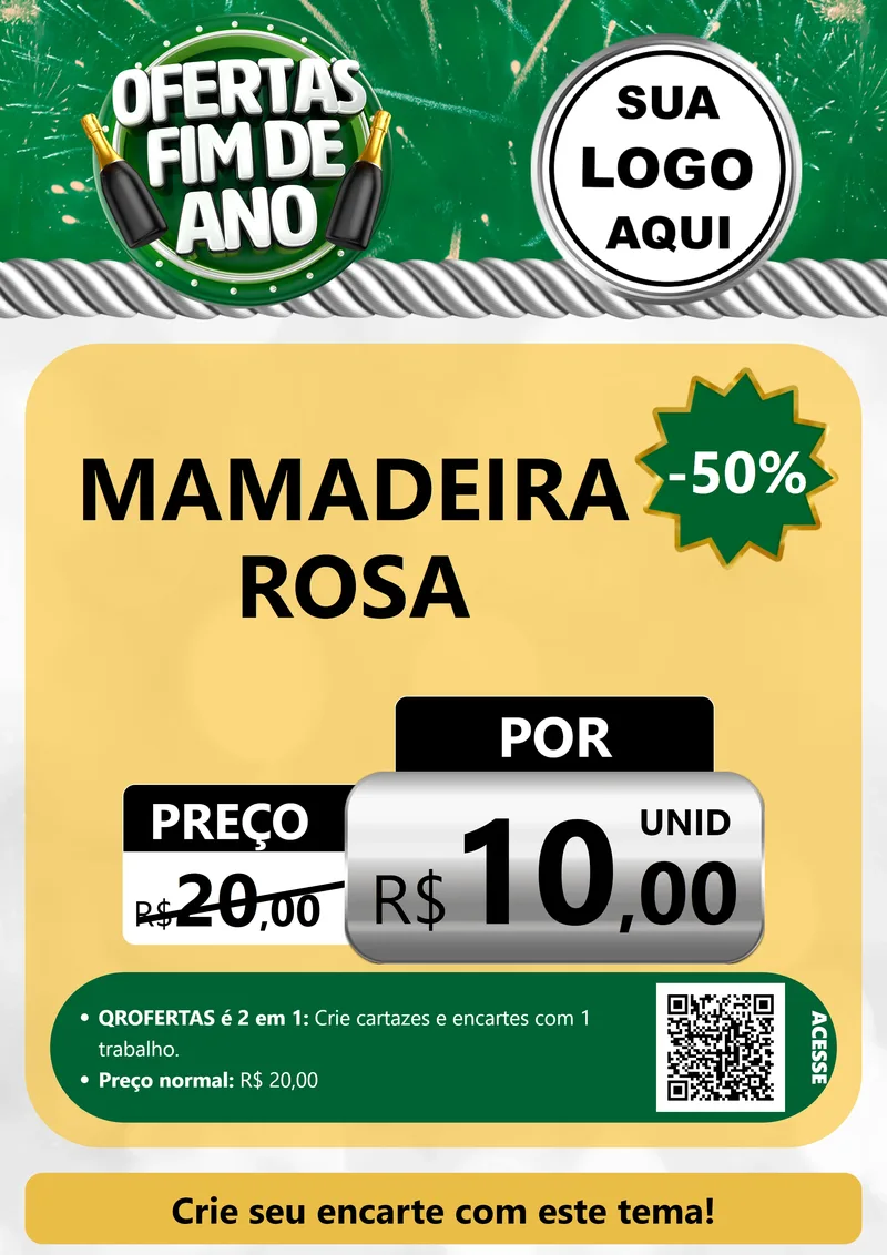 Modelo de Cartaz para Cartaz A4 Vertical com o tema Ofertas Fim de Ano para Bebês