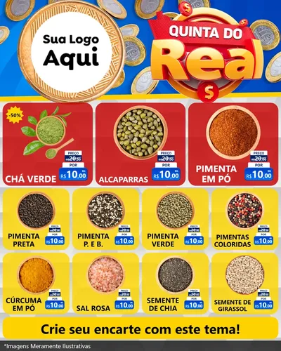 Modelo de Rede Social para Feed Instagram com o tema Quinta do Real para Produtos Naturais