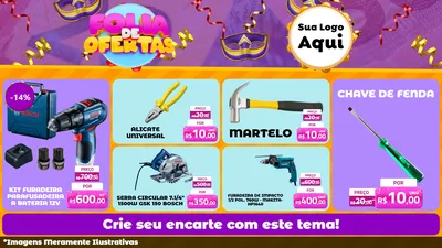 Modelo de TV para TV Horizontal com o tema Folia de Ofertas para Maquinas e Ferramentas