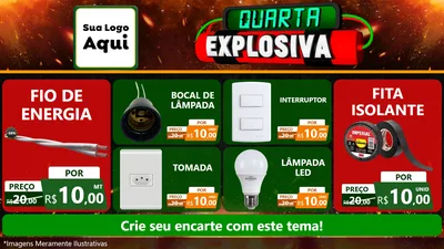 Modelo de TV para TV Horizontal com o tema Quarta Explosiva para Materiais Elétricos