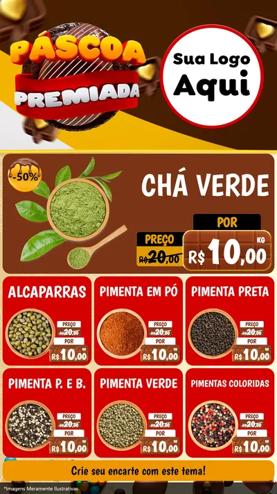 Modelo de Rede Social para Stories com o tema Páscoa Premiada para Produtos Naturais